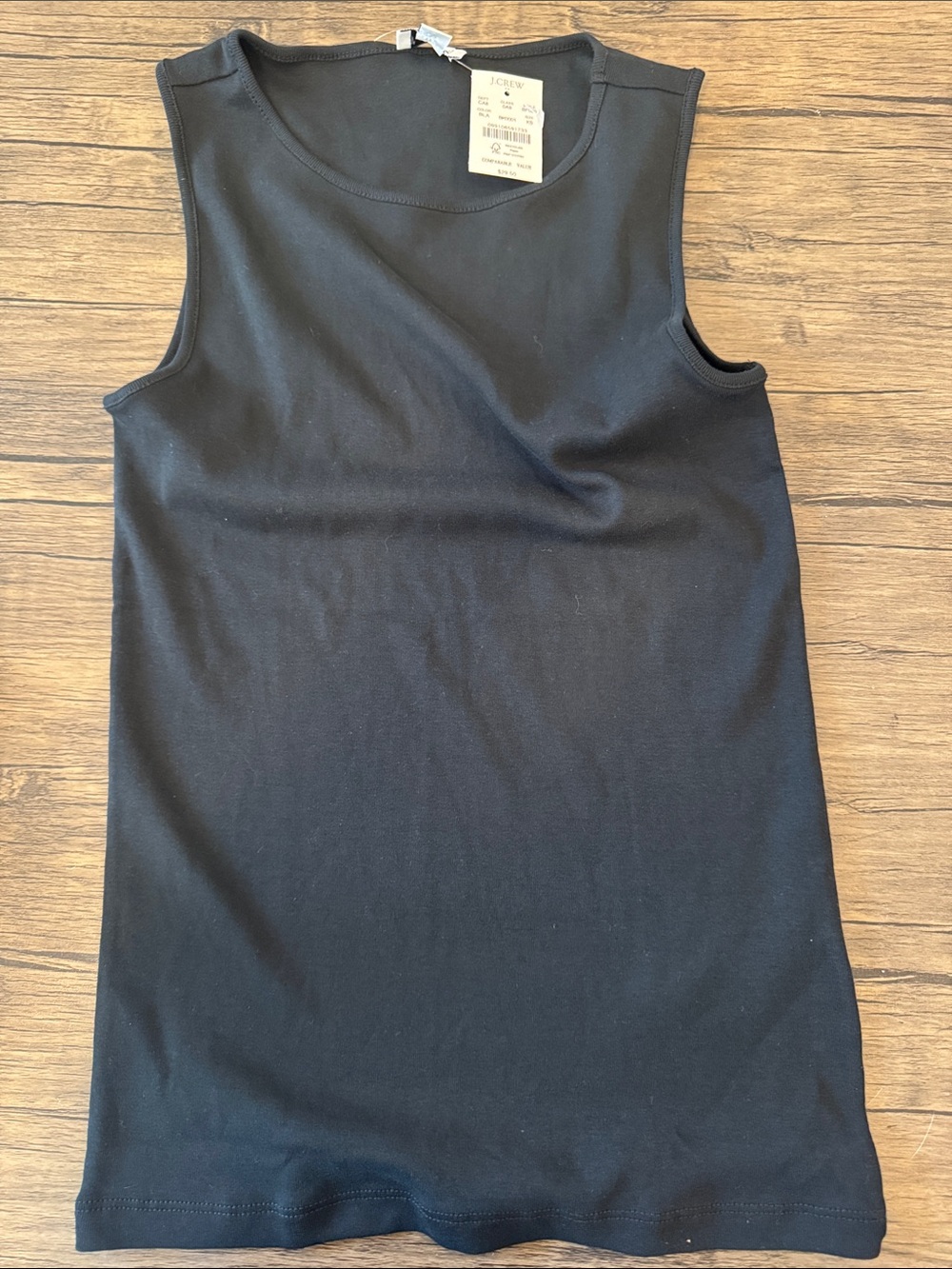J. Crew Black Crewneck Sleeveless Tank